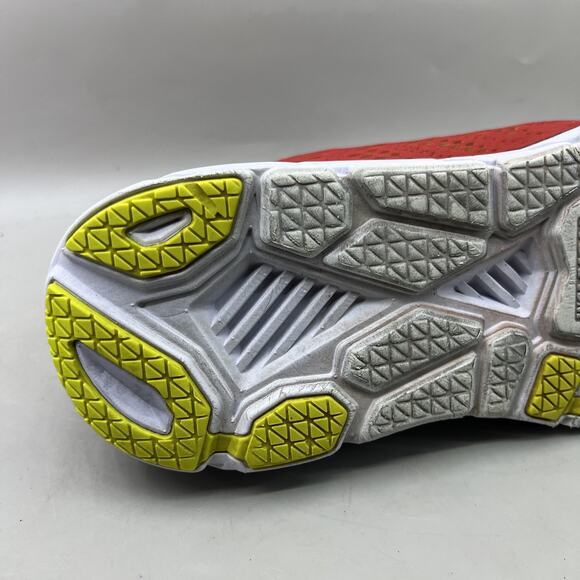 Hoka One One Clifton 7 Running Shoes Men Size 12.5 Red Orange Comfort Sneakers